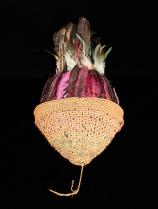 Bamileke Purple Feathered Hat MW68 - Cameroon - Sold 2